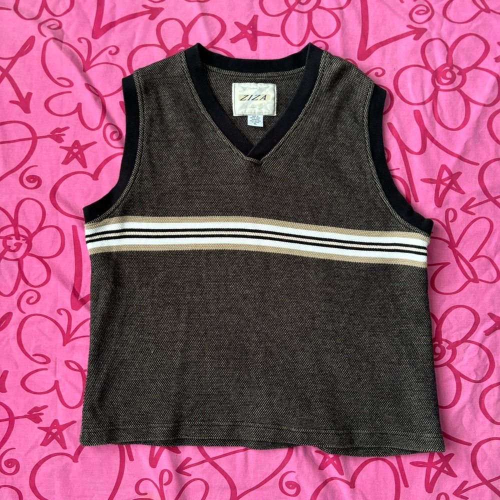 Vintage 90s grandpa core vest